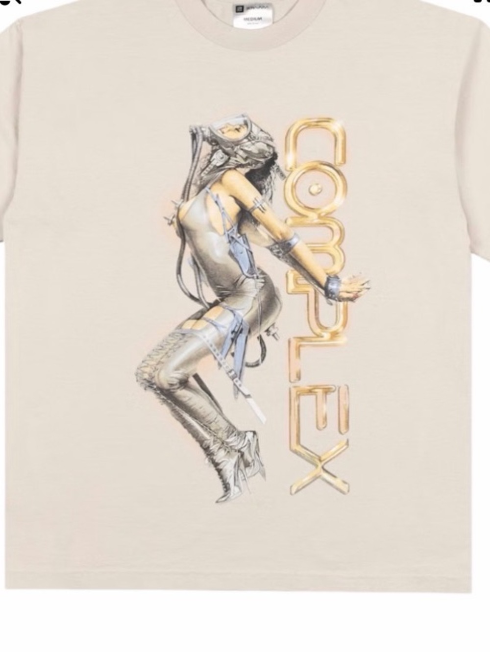 Complex x Sorayama: Gold T-Shirt | Medium | PTP: 21" | FW24